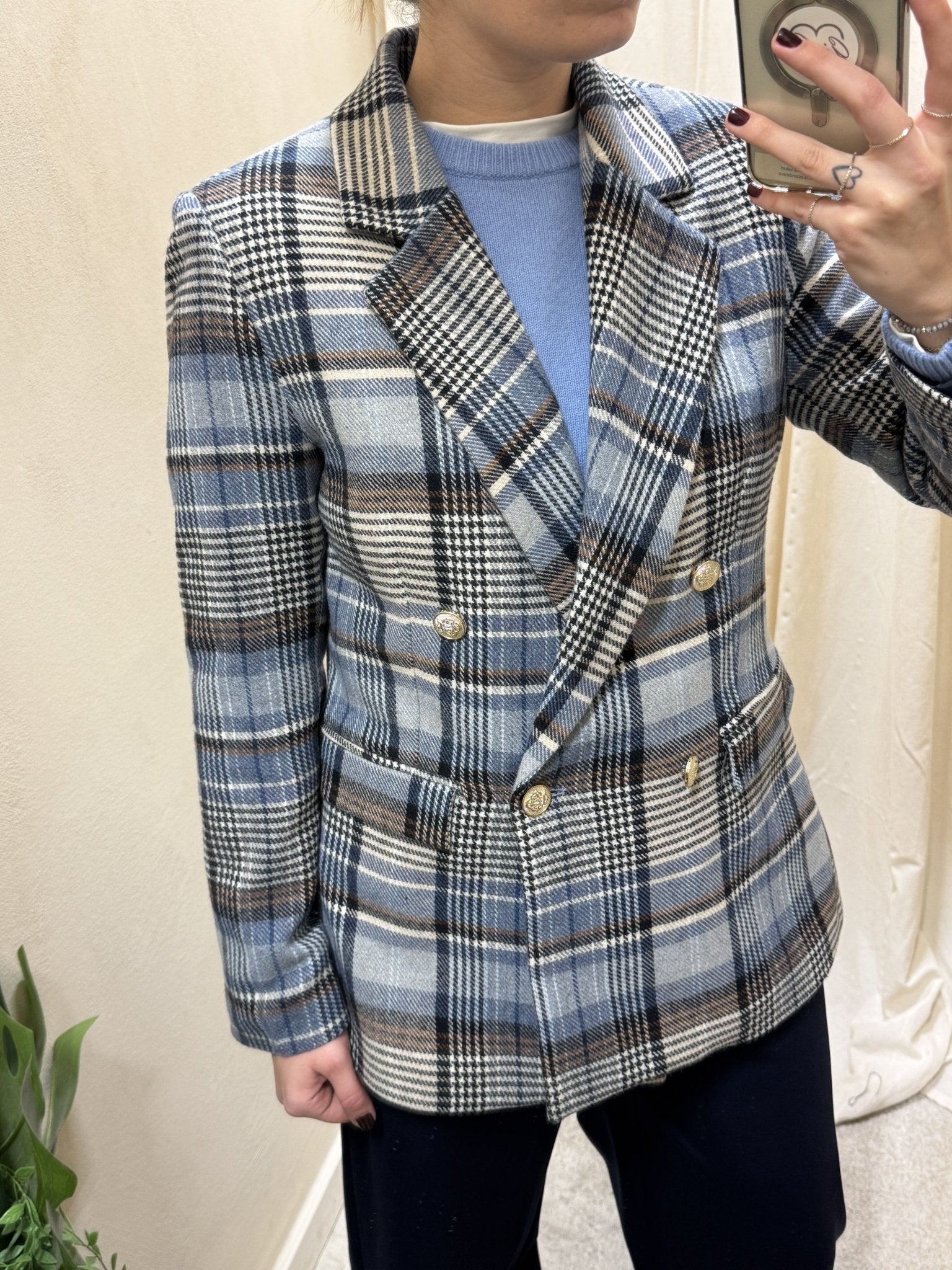 Giacca doppiopetto quadri Tensione In - GiuGiò | Shop online