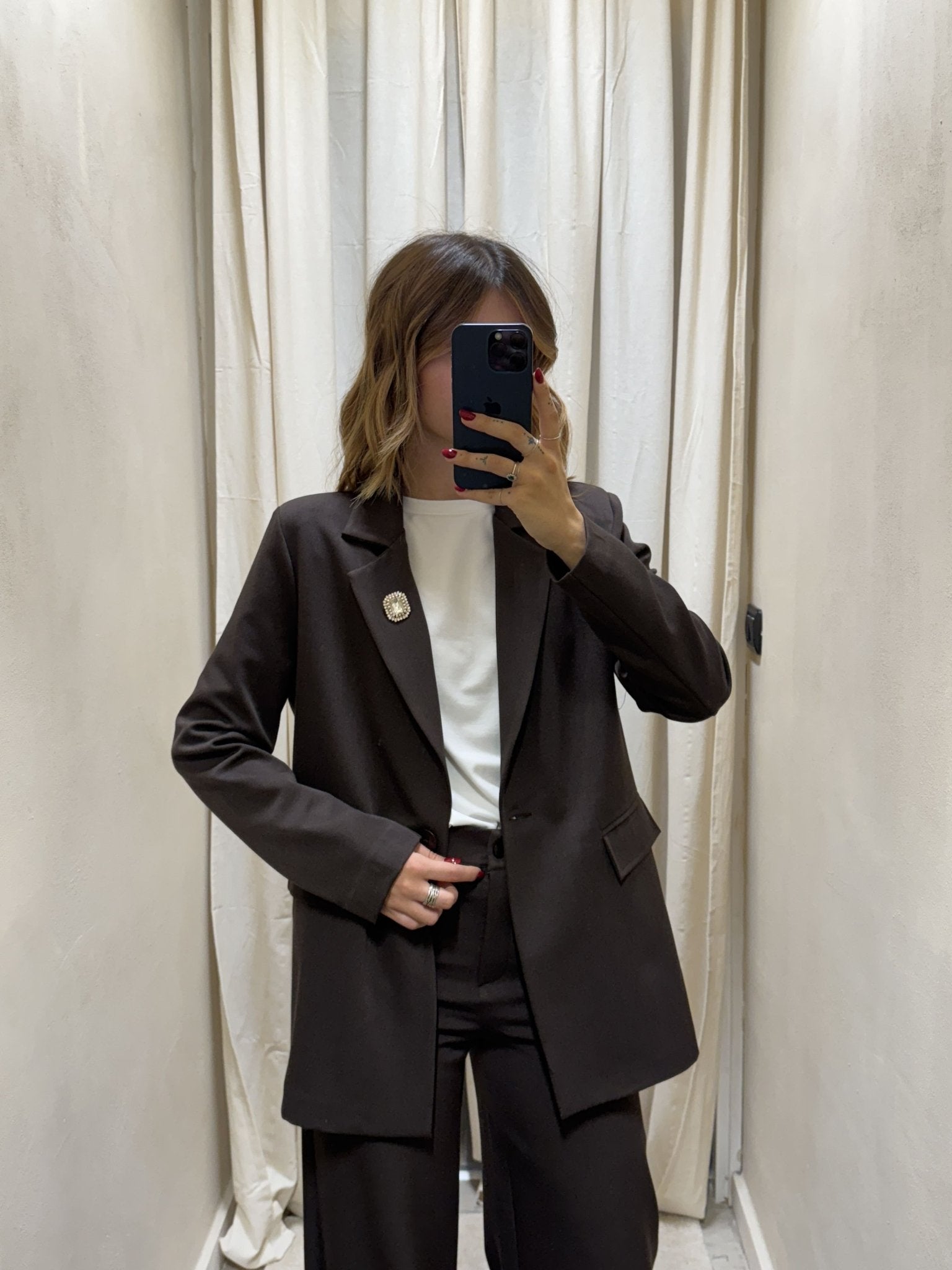 Giacca dritta con spilla MyD - GiuGiò | Shop online