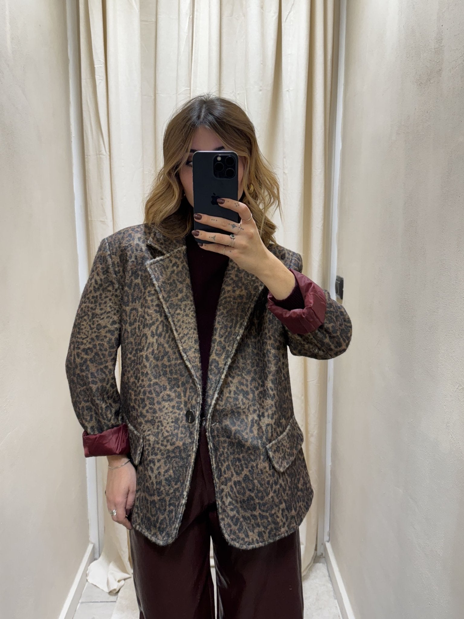 Giacca effetto lana cotta maculata Susy Mix - GiuGiò | Shop online