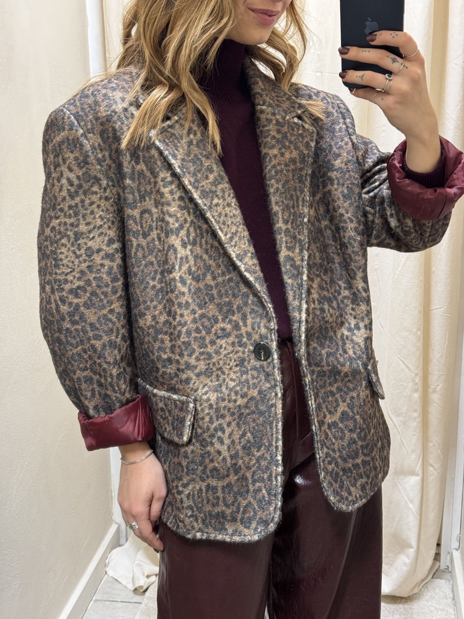 Giacca effetto lana cotta maculata Susy Mix - GiuGiò | Shop online