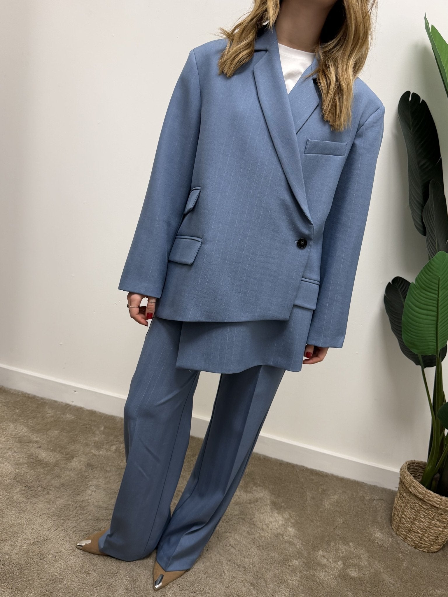 Giacca FRANKIE over gessata VICOLO - GiuGiò | Shop online