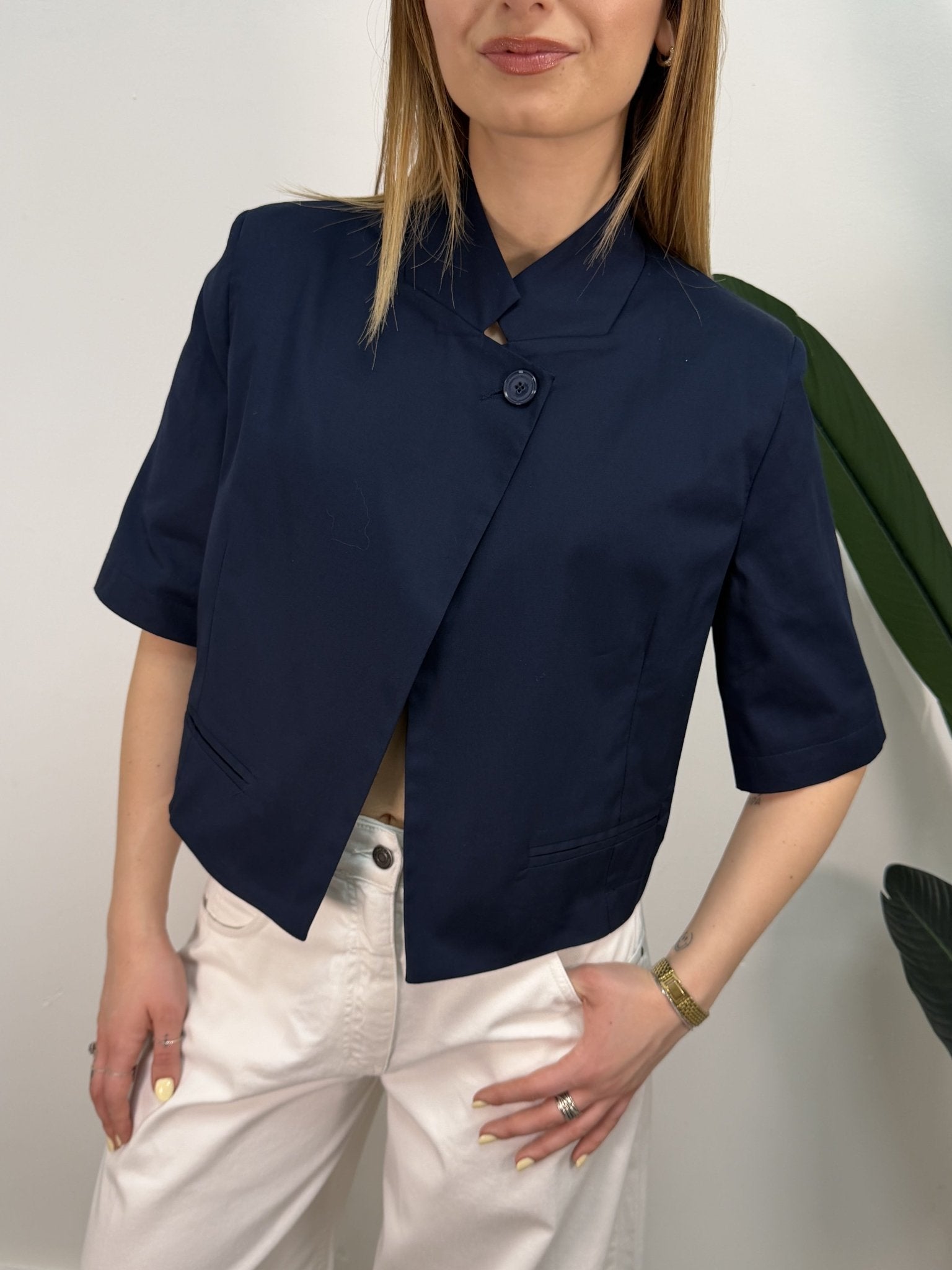 Giacca in cotone crop 1 bottone alto VICOLO - GiuGiò | Shop online