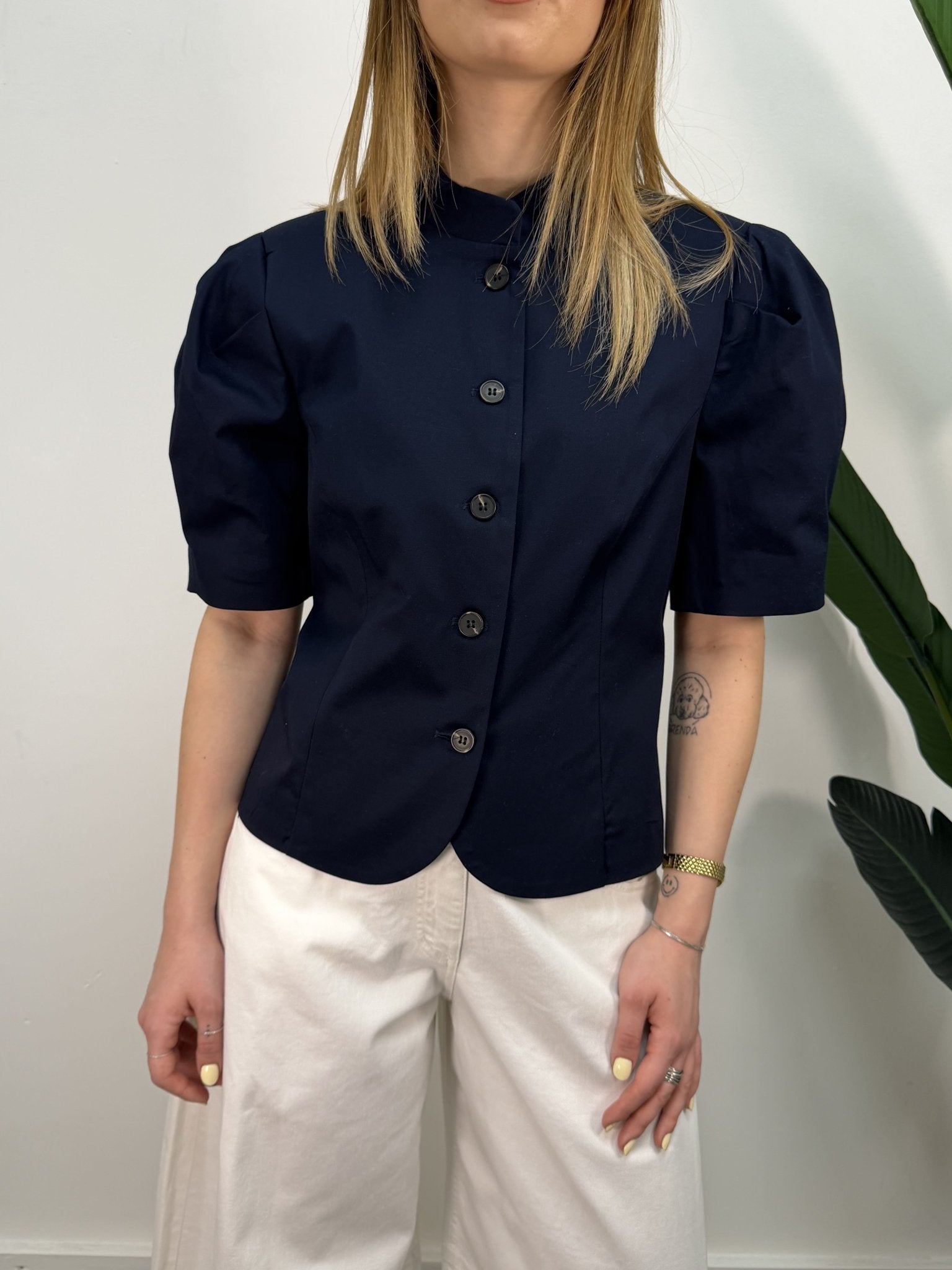 Giacca in cotone mezza manica a palloncino Tensione In - GiuGiò | Shop online