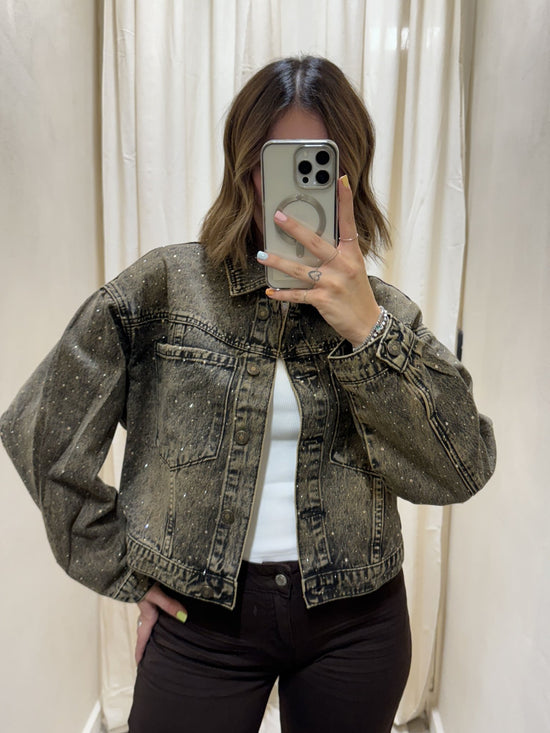 Giacca in denim con strass oversize Myd - GiuGiò | Shop online