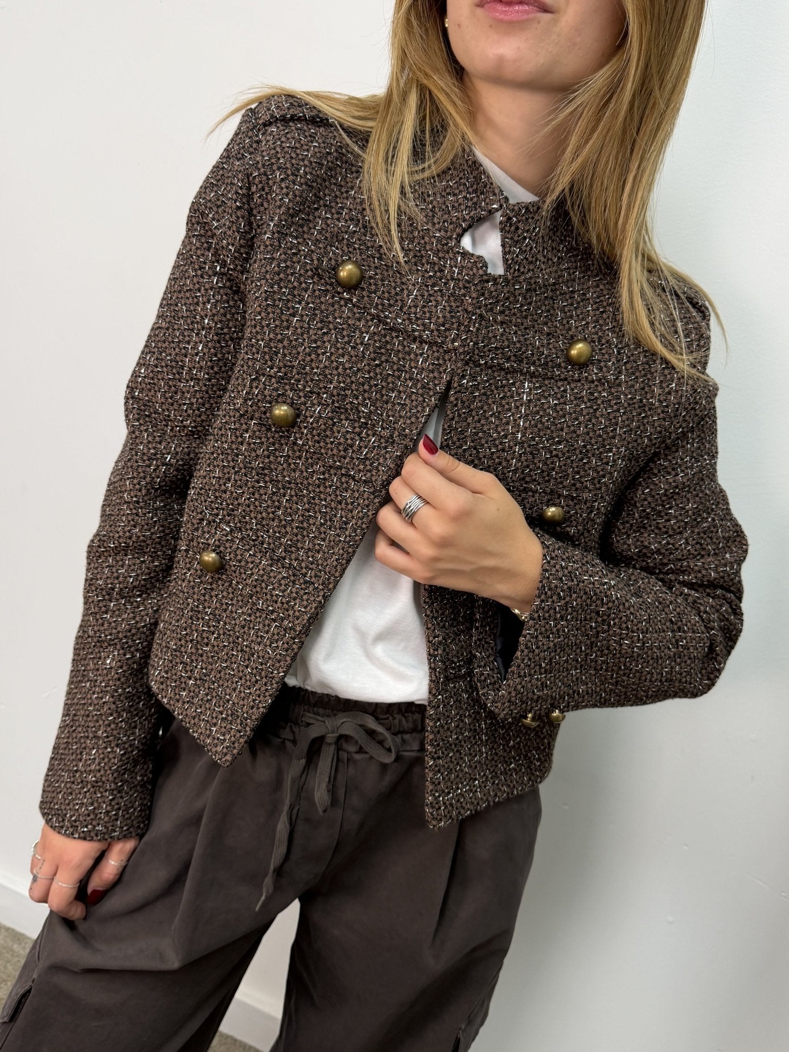 Giacca in tweed crop Napoleone MyD - GiuGiò | Shop online