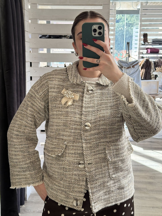 Giacca in tweed destrutturata Susy Mix - GiuGiò | Shop online