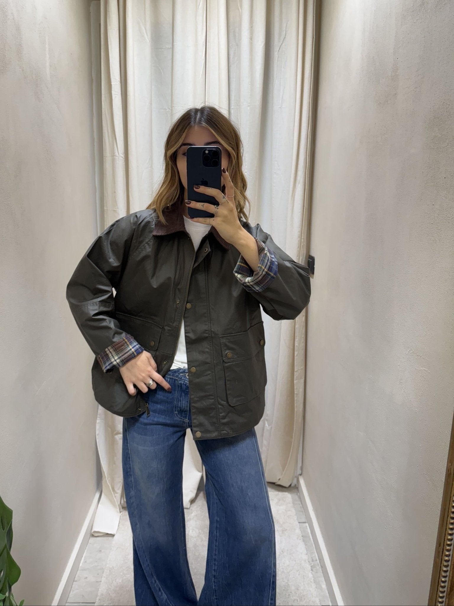Giacca incerata con collo in velluto My - D - GiuGiò | Shop online
