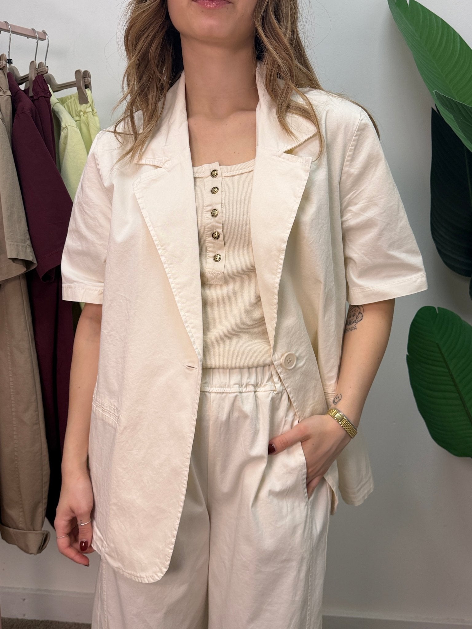 Giacca mezza manica in cotone MyD x GiuGió - GiuGiò | Shop online