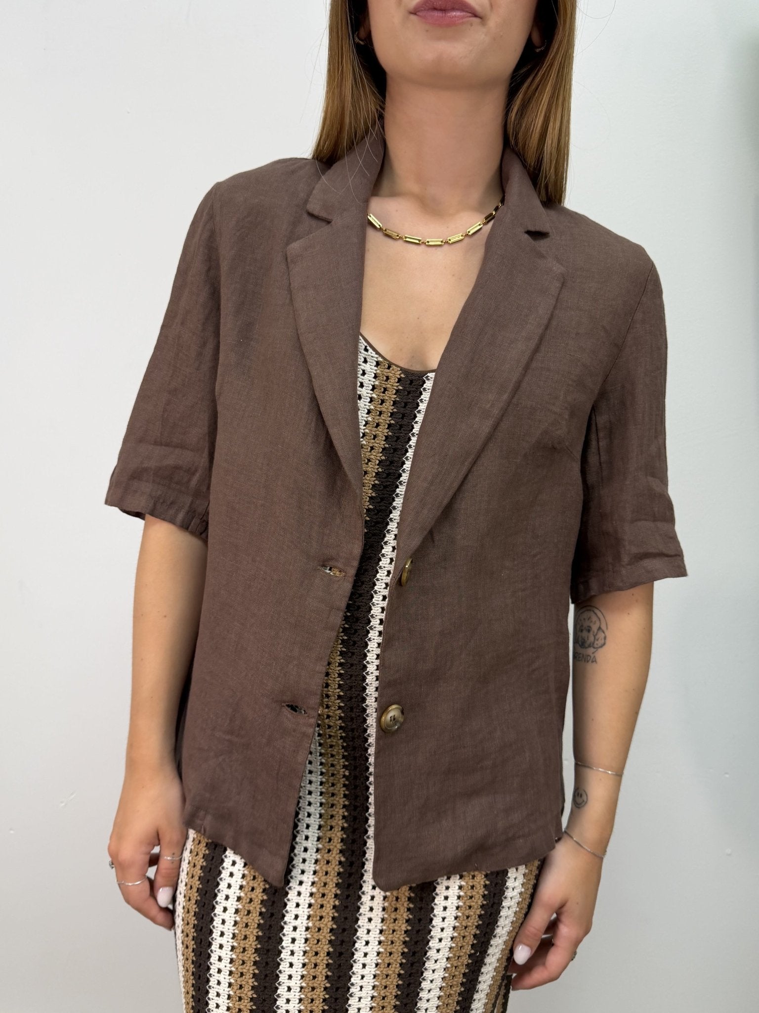 Giacca mezza manica in puro lino HaveOne - GiuGiò | Shop online
