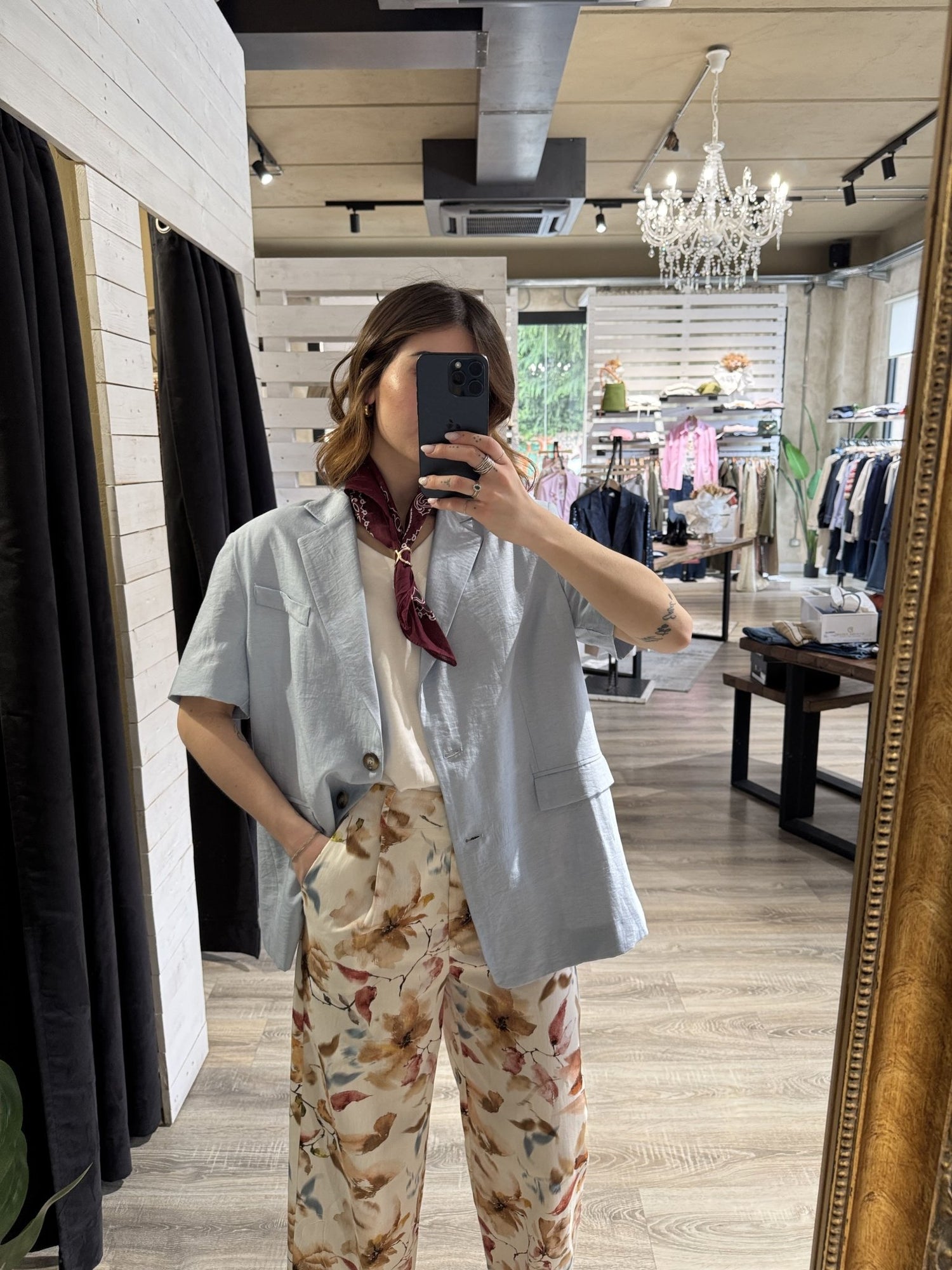 Giacca mezza manica monopetto con bandana Susy Mix - GiuGiò | Shop online
