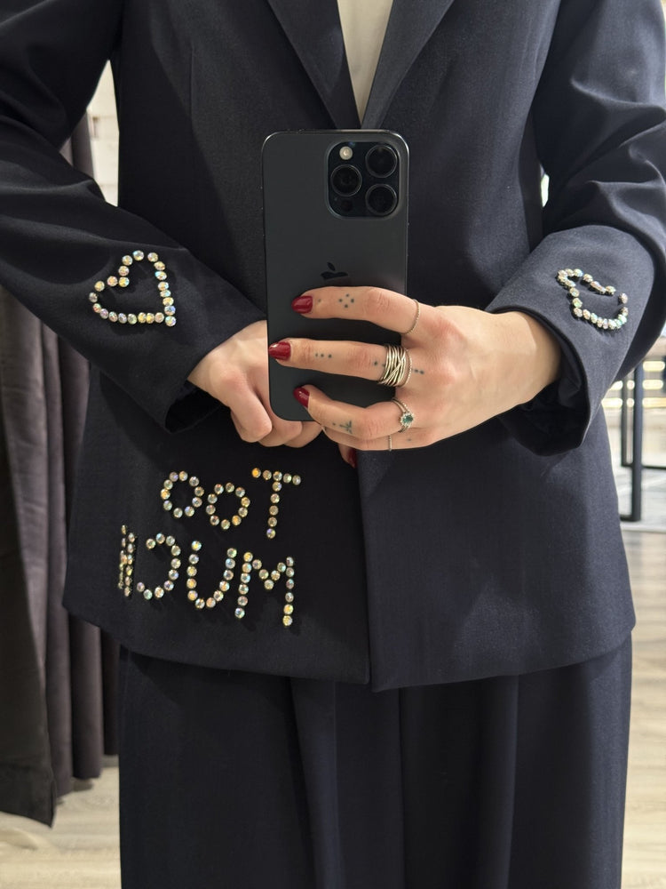 Giacca monopetto con strass TOO MUCH Susy Mix - GiuGiò | Shop online