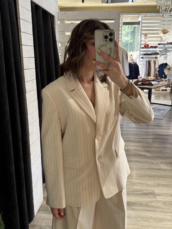 Giacca monopetto gessata Please - GiuGiò | Shop online