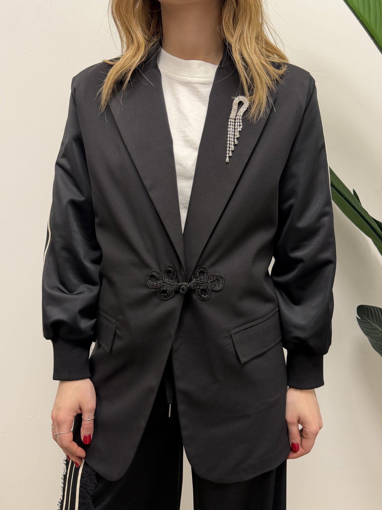 Giacca over con bande laterali Susy Mix - GiuGiò | Shop online