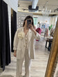 Giacca over gessata con spilla Susy Mix - GiuGiò | Shop online