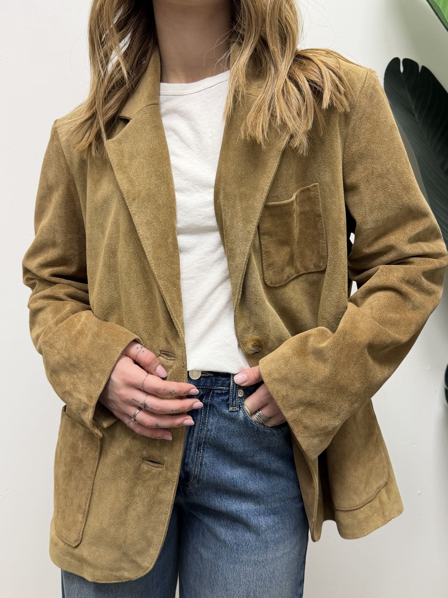 Giacca over in vera pelle scamosciata VICOLO - GiuGiò | Shop online