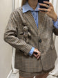 Giacca over micro check con spilla teddy Dixie - GiuGiò | Shop online