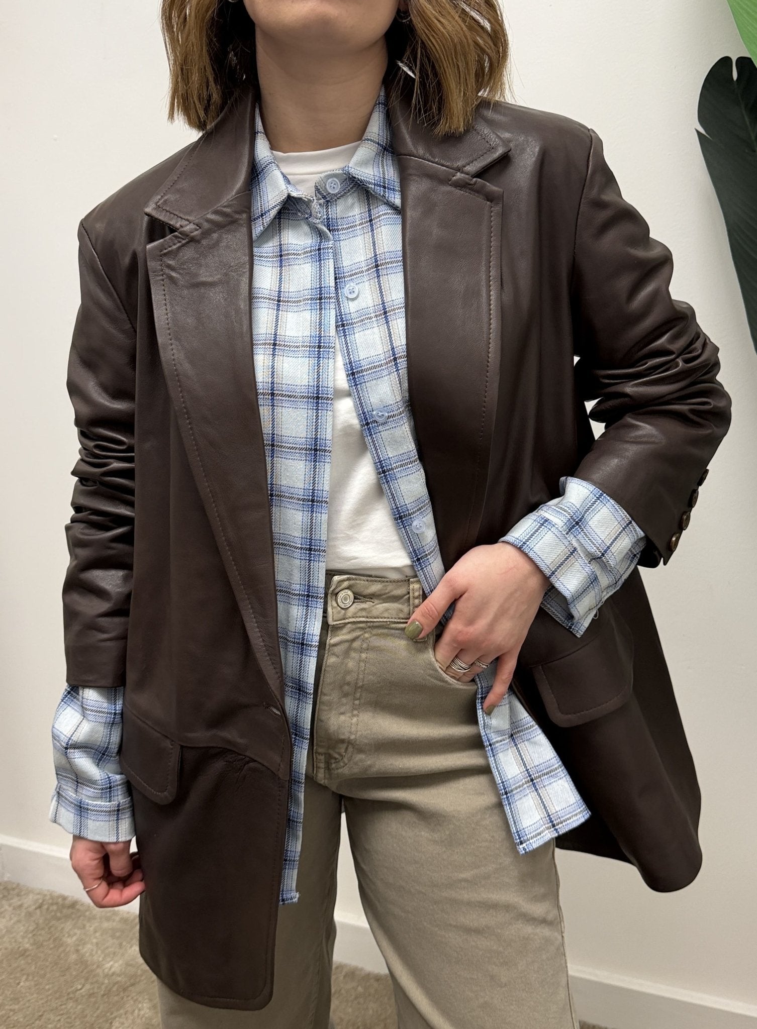 Giacca oversize in vera pelle MyD - GiuGiò | Shop online