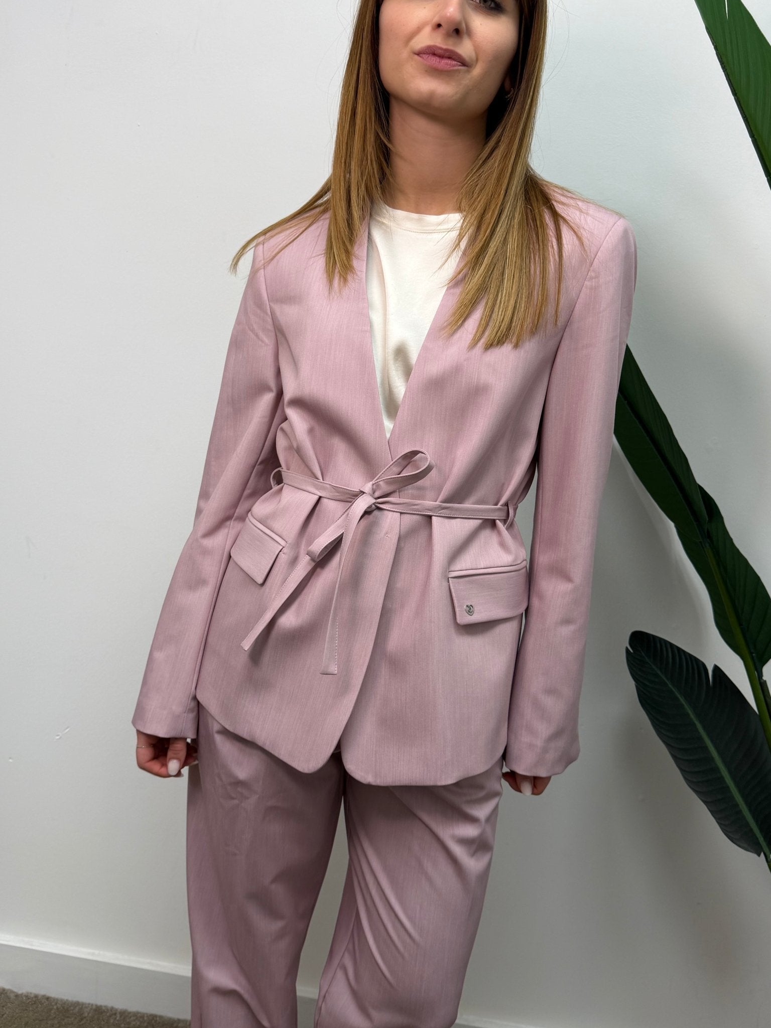 Giacca scollo V con fusciacca Please - GiuGiò | Shop online