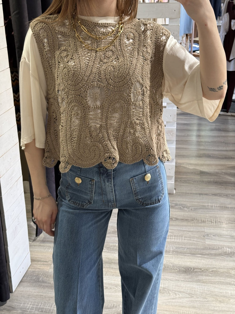 Gilet canotta in crochet Tensione In - GiuGiò | Shop online