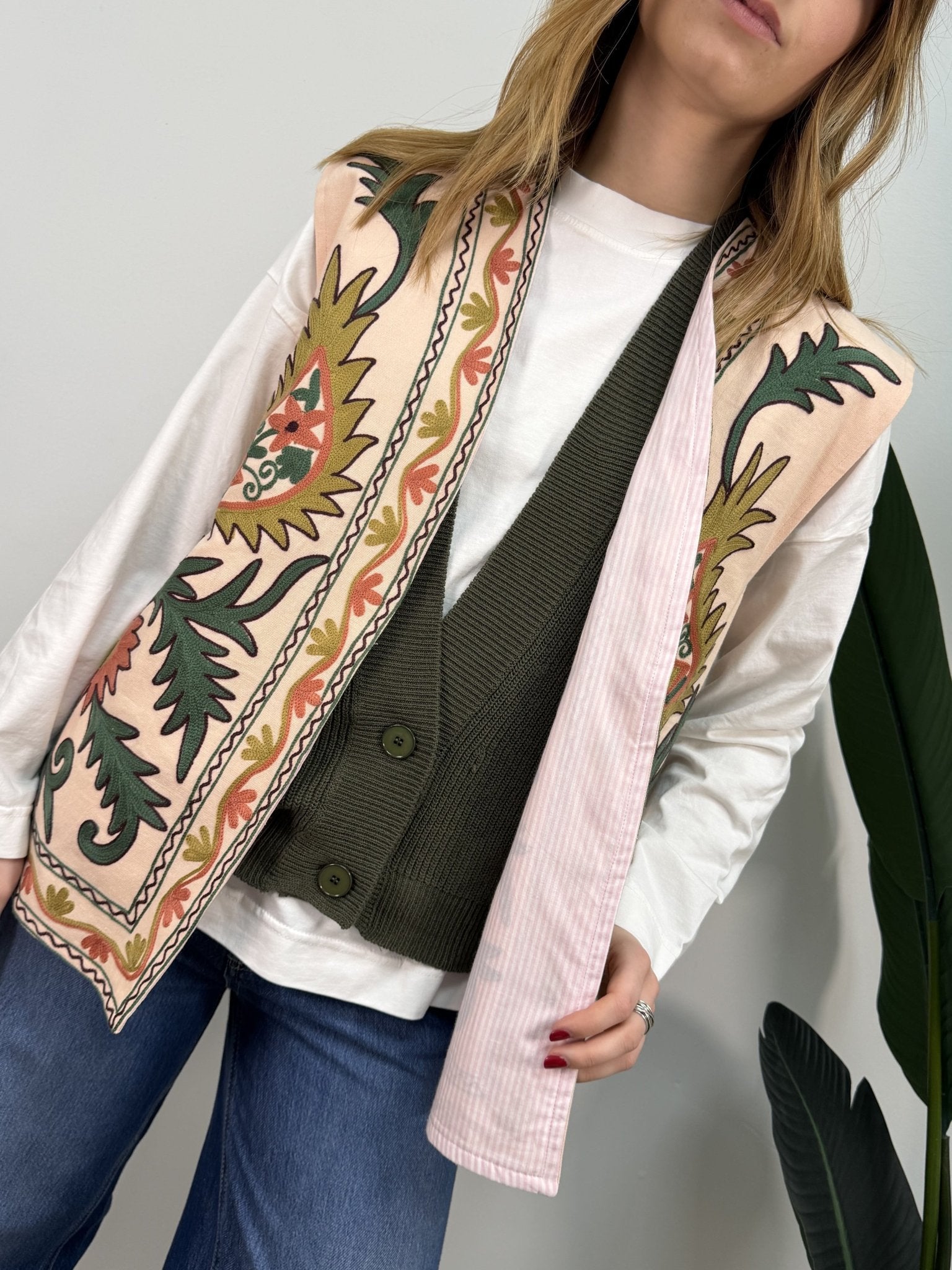 Gilet in cotone con ricami Dixie - GiuGiò | Shop online
