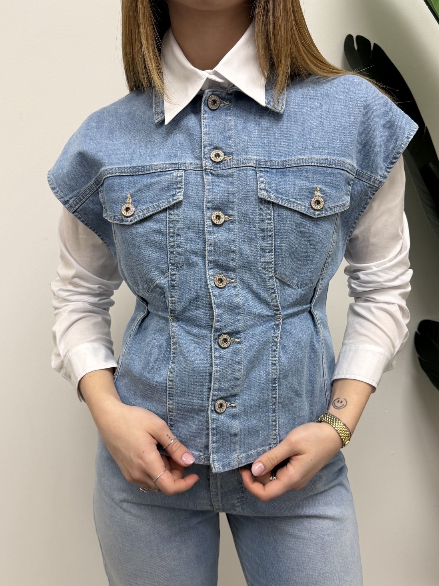 Gilet in denim slim - fit Please - GiuGiò | Shop online