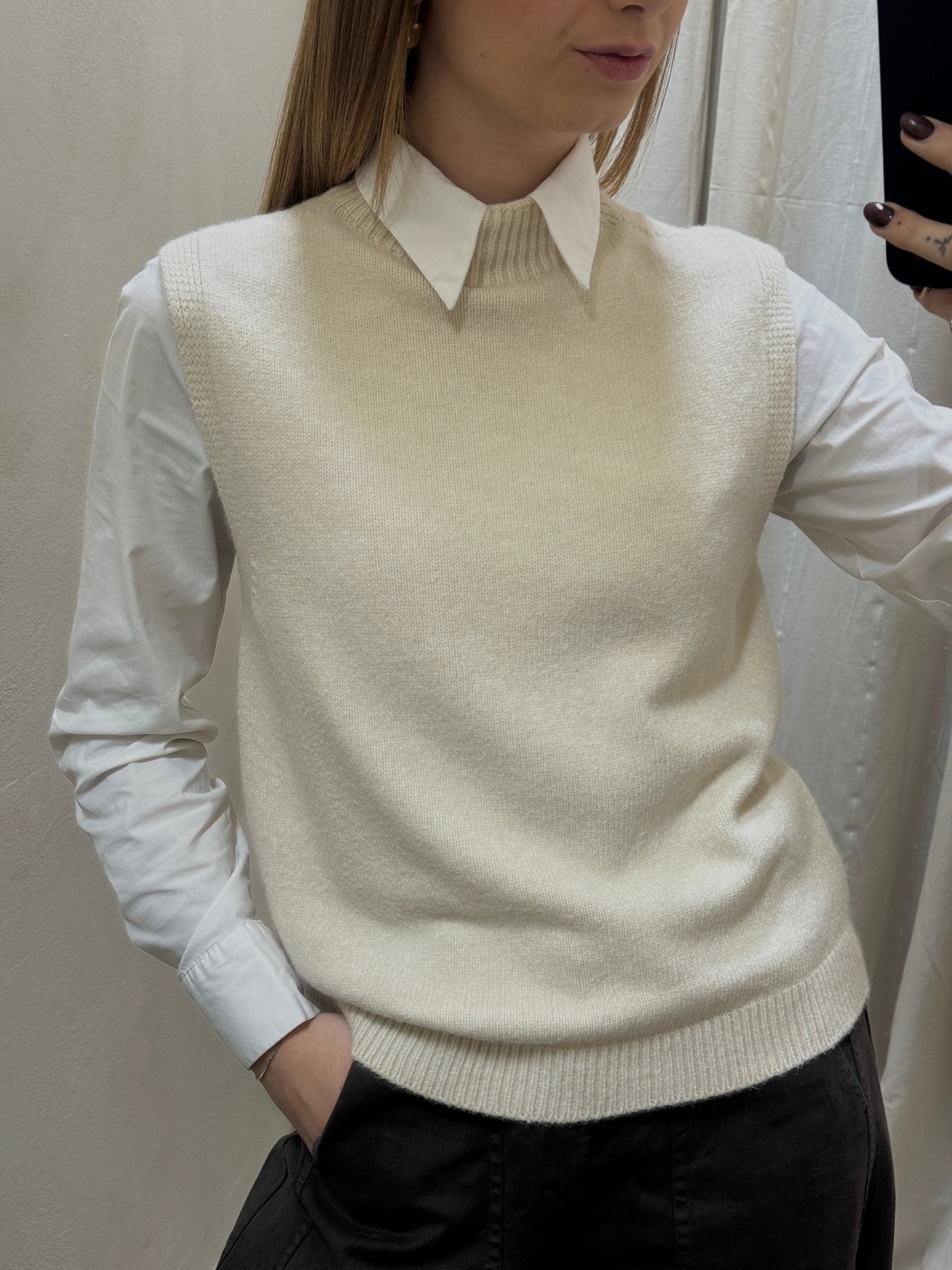 Gilet in maglia collo cratere Imperial - GiuGiò | Shop online