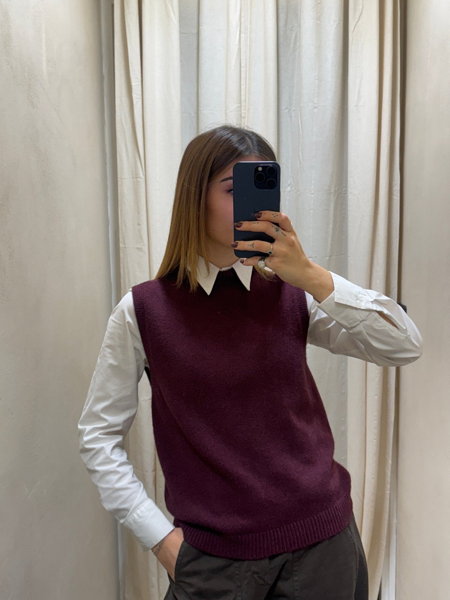 Gilet in maglia collo cratere Imperial - GiuGiò | Shop online