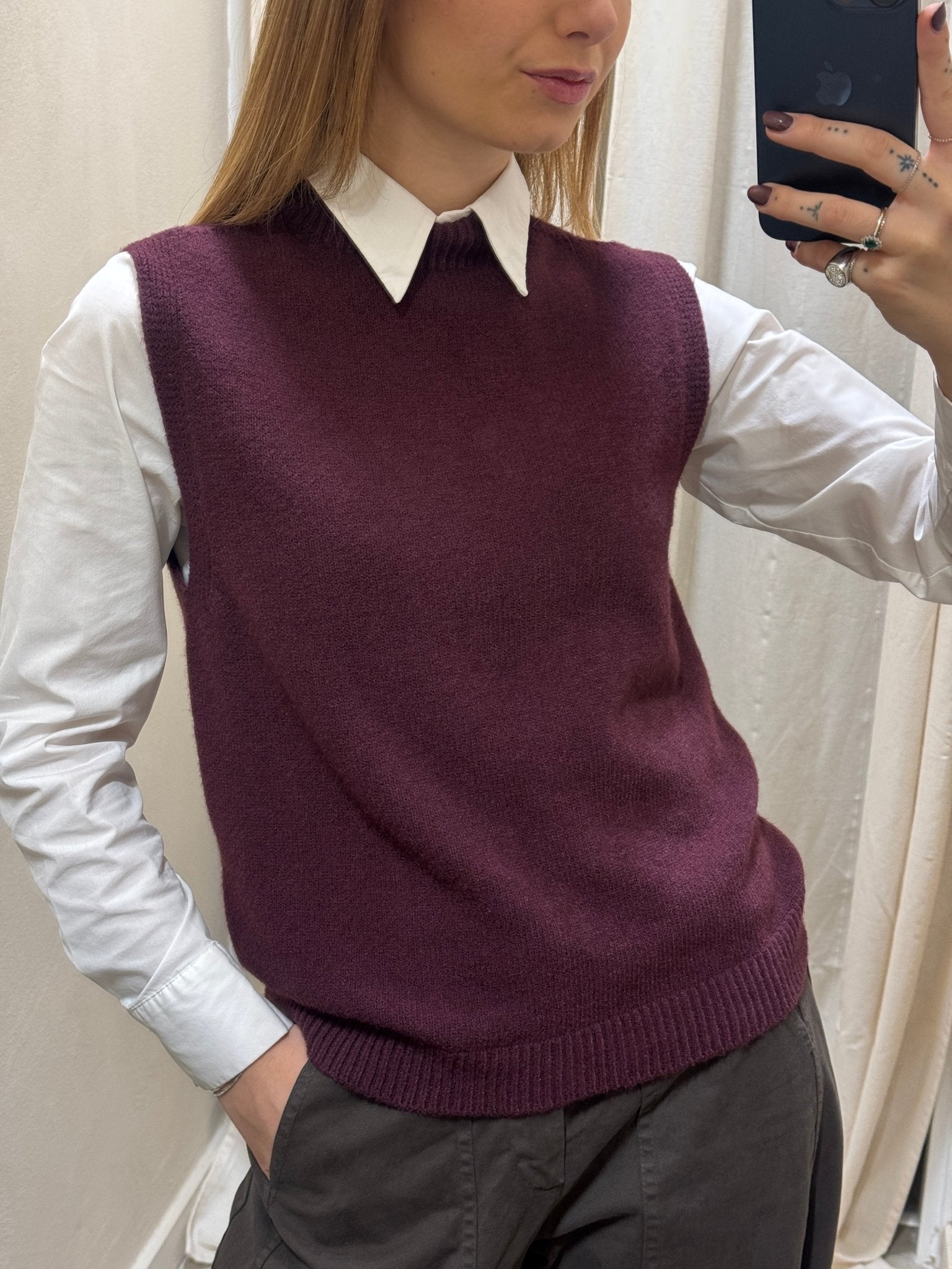Gilet in maglia collo cratere Imperial - GiuGiò | Shop online