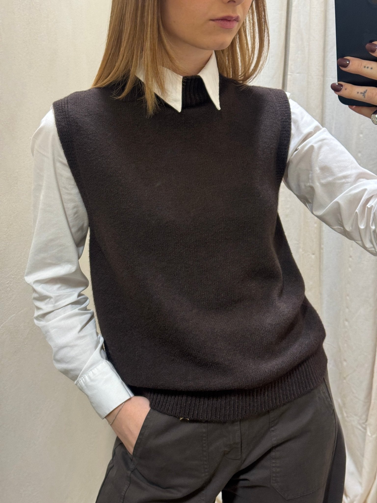 Gilet in maglia collo cratere Imperial - GiuGiò | Shop online