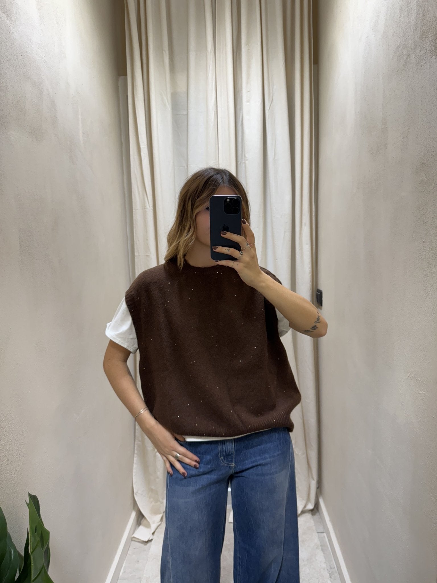 Gilet in maglia con paillettes Susy Mix - GiuGiò | Shop online