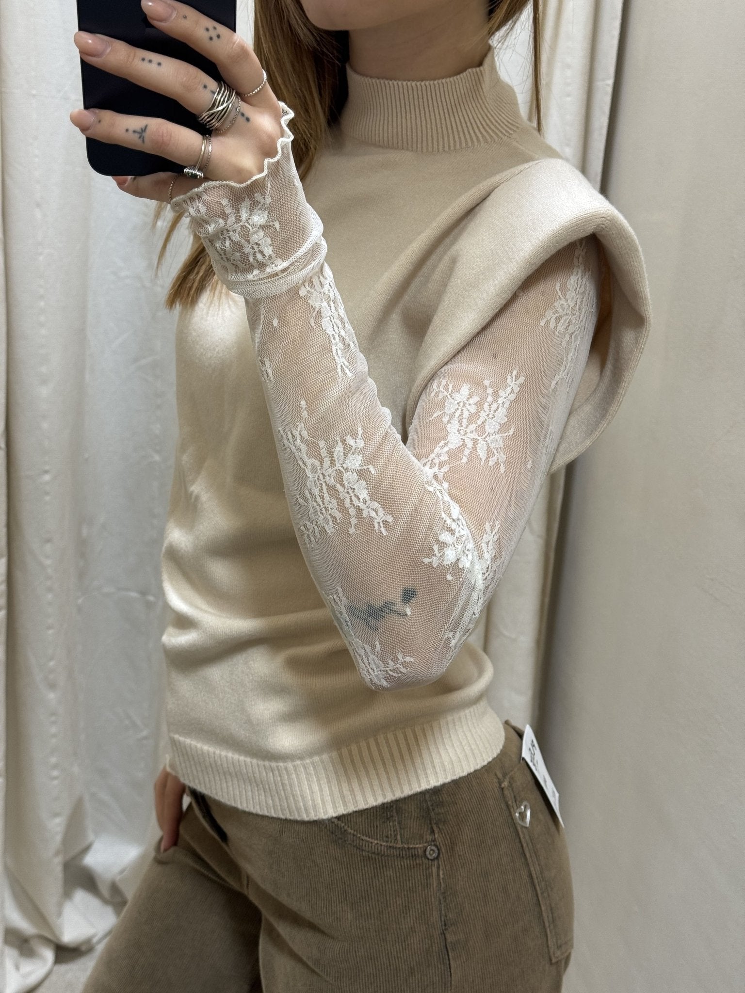 Gilet in maglia con spallone Susy Mix - GiuGiò | Shop online