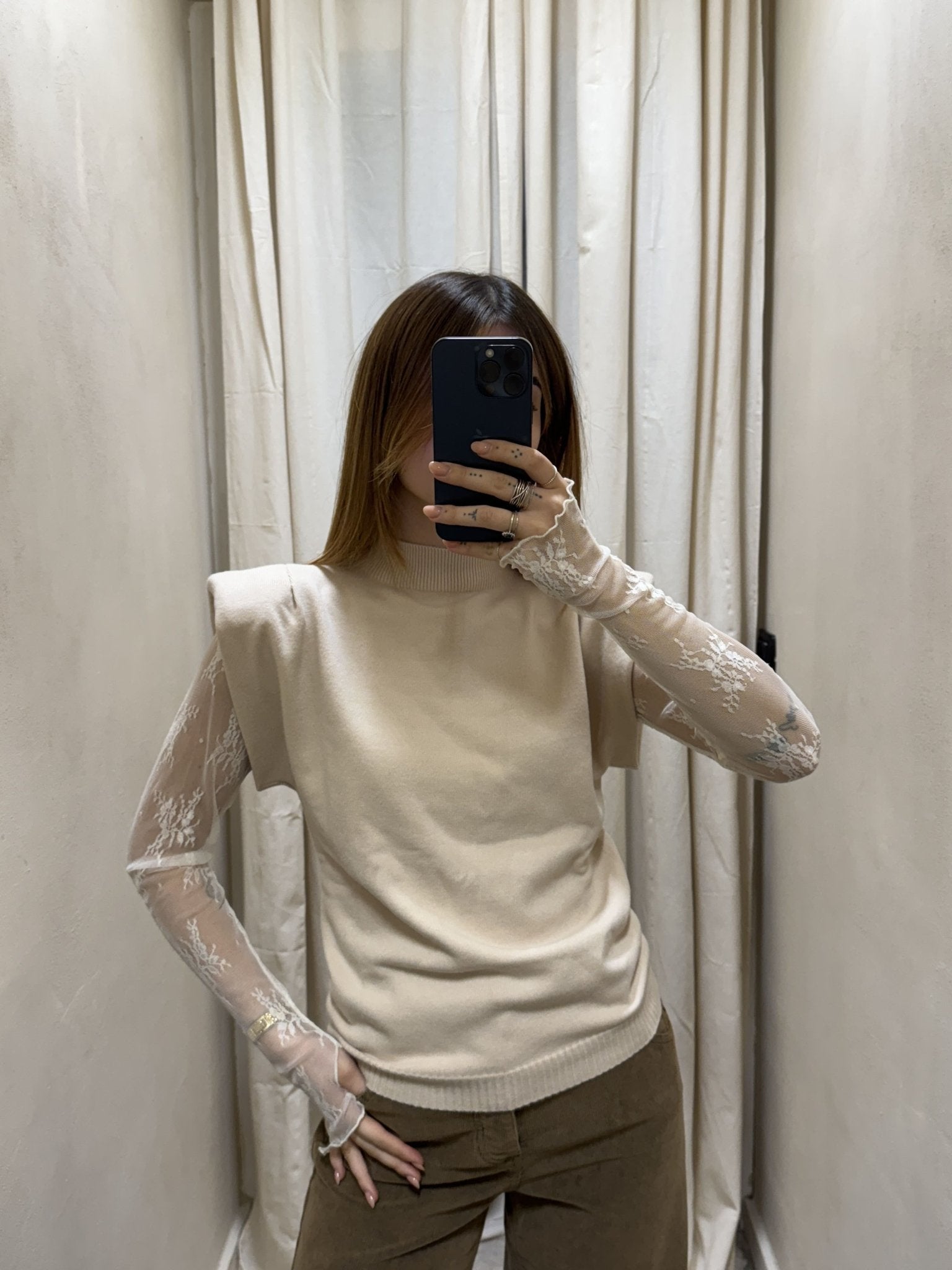 Gilet in maglia con spallone Susy Mix - GiuGiò | Shop online