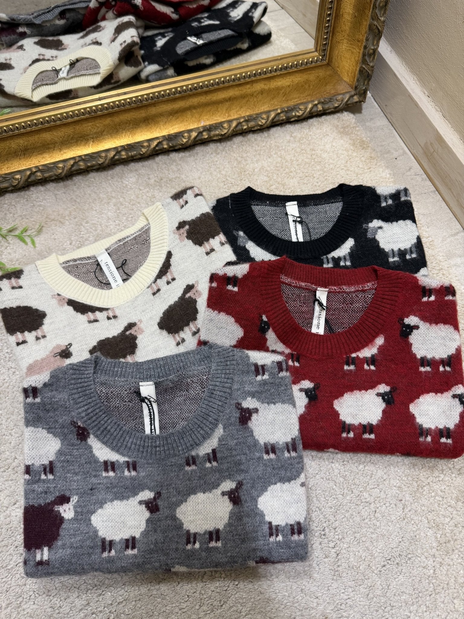 Gilet in maglia girocollo con pecorelle Tensione In - GiuGiò | Shop online