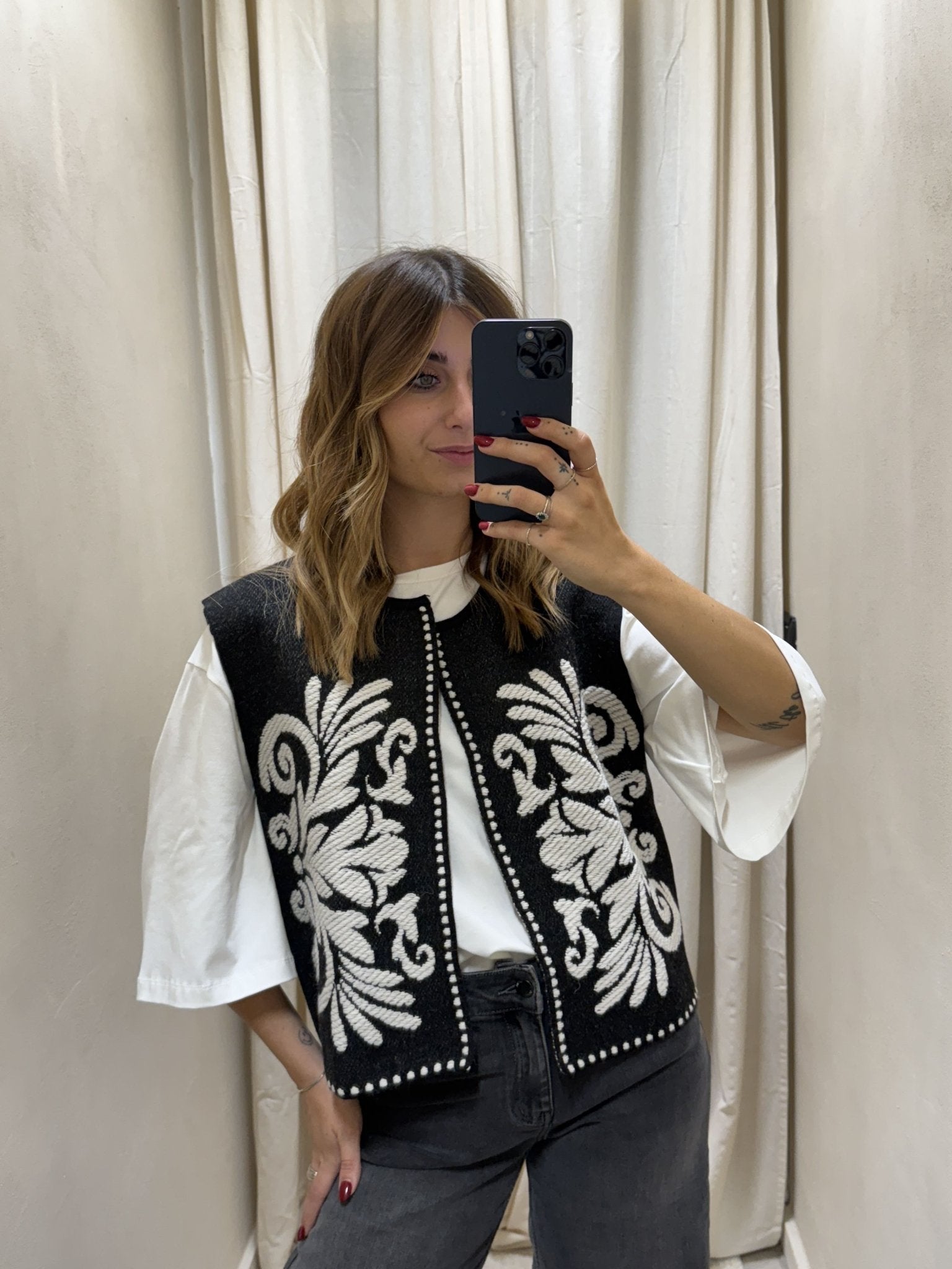 Gilet in maglia ricamato Tensione In - GiuGiò | Shop online