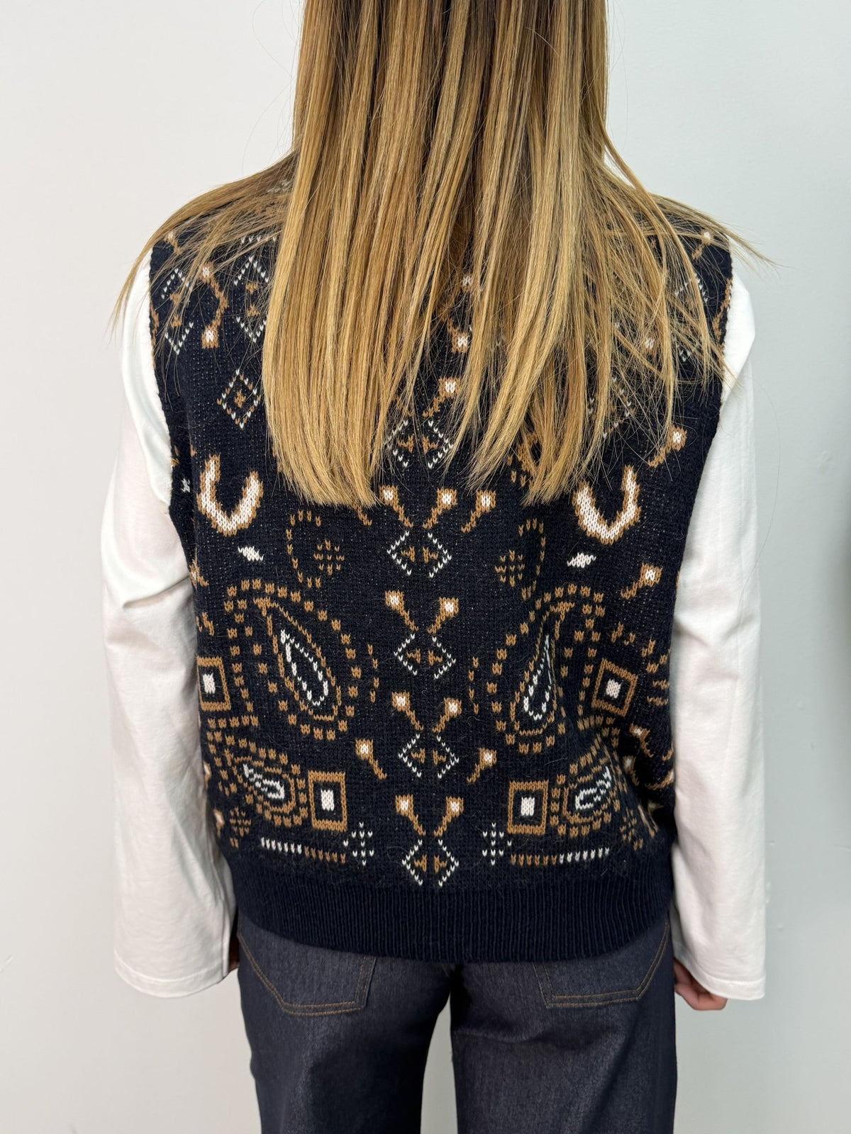 Gilet jacquard bandana MyD - GiuGiò | Shop online