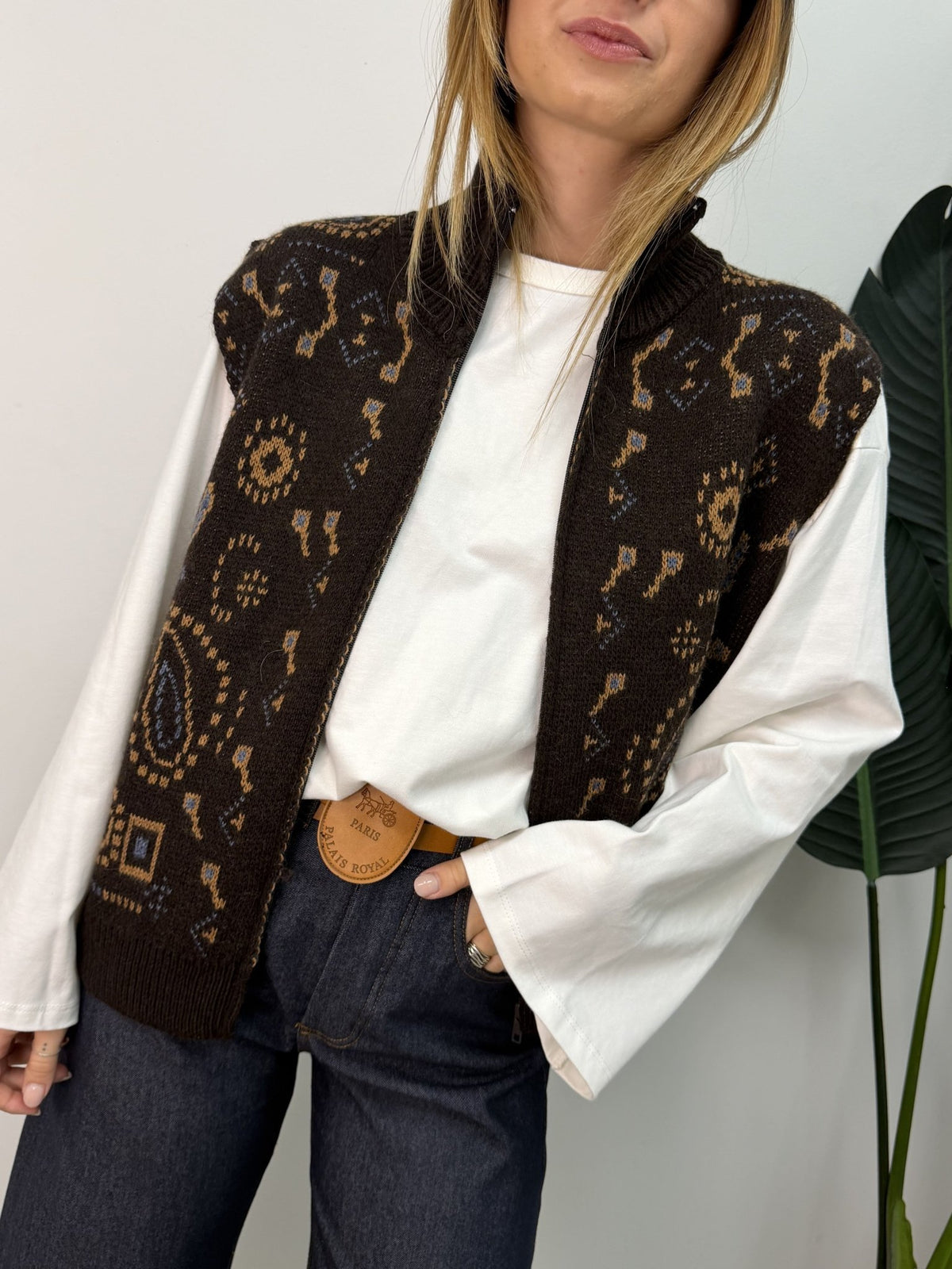 Gilet jacquard bandana MyD - GiuGiò | Shop online