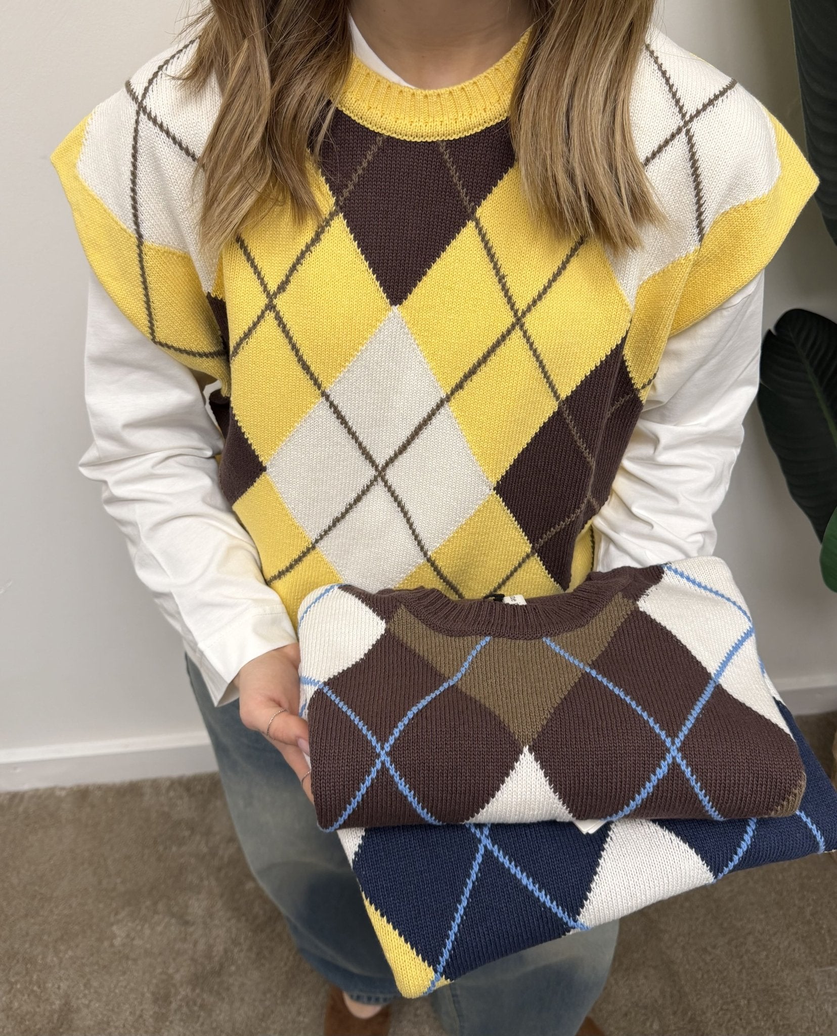 Gilet over con rombi Tensione In - GiuGiò | Shop online