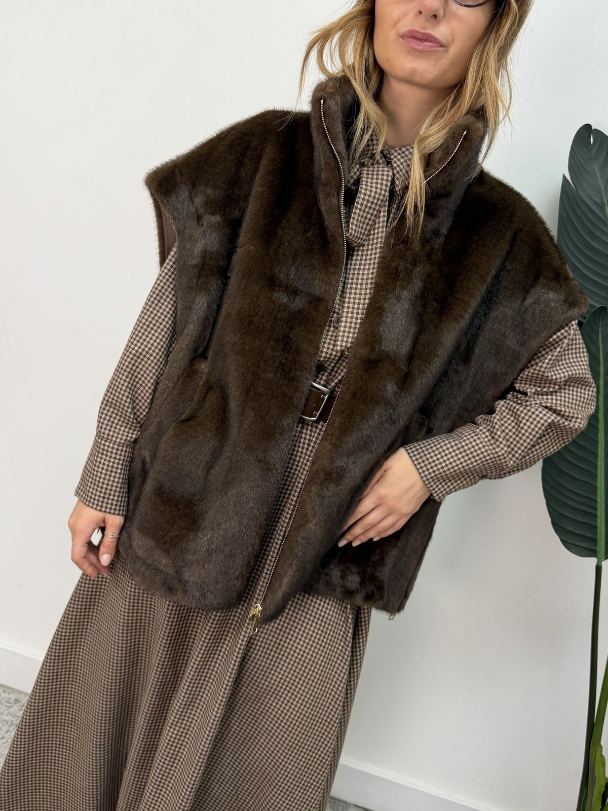 Gilet over in ecopelliccia MyD - GiuGiò | Shop online