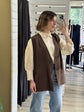 Gilet over scollo V misto viscosa Tensione In - GiuGiò | Shop online