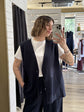 Gilet over scollo V misto viscosa Tensione In - GiuGiò | Shop online