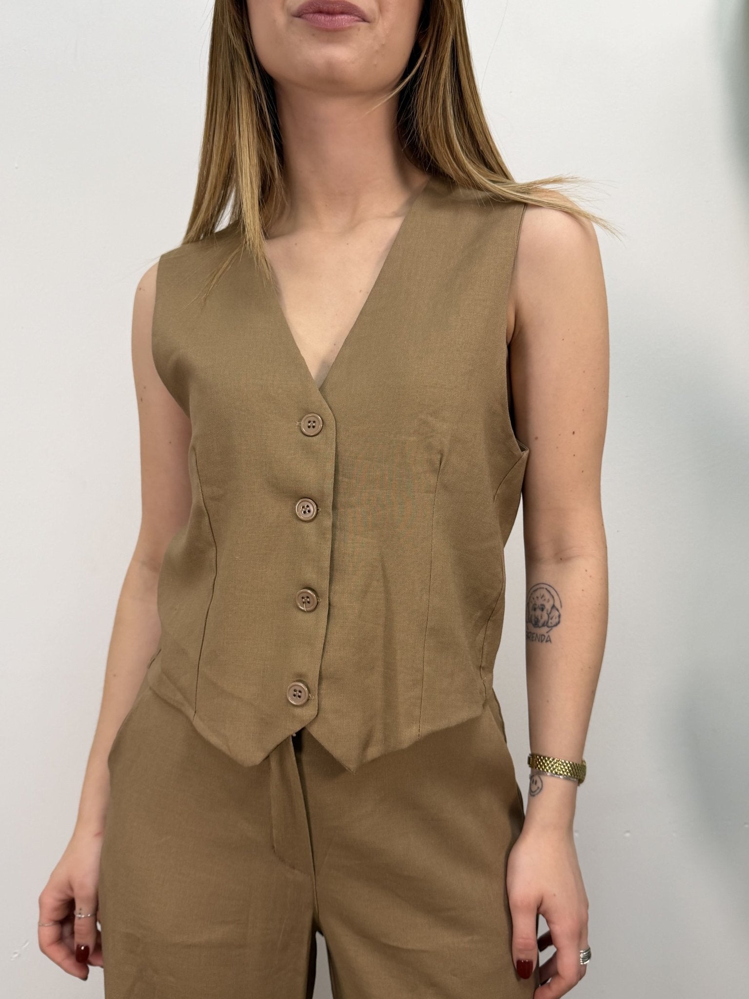 Gilet panciotto in lino MyD - GiuGiò | Shop online