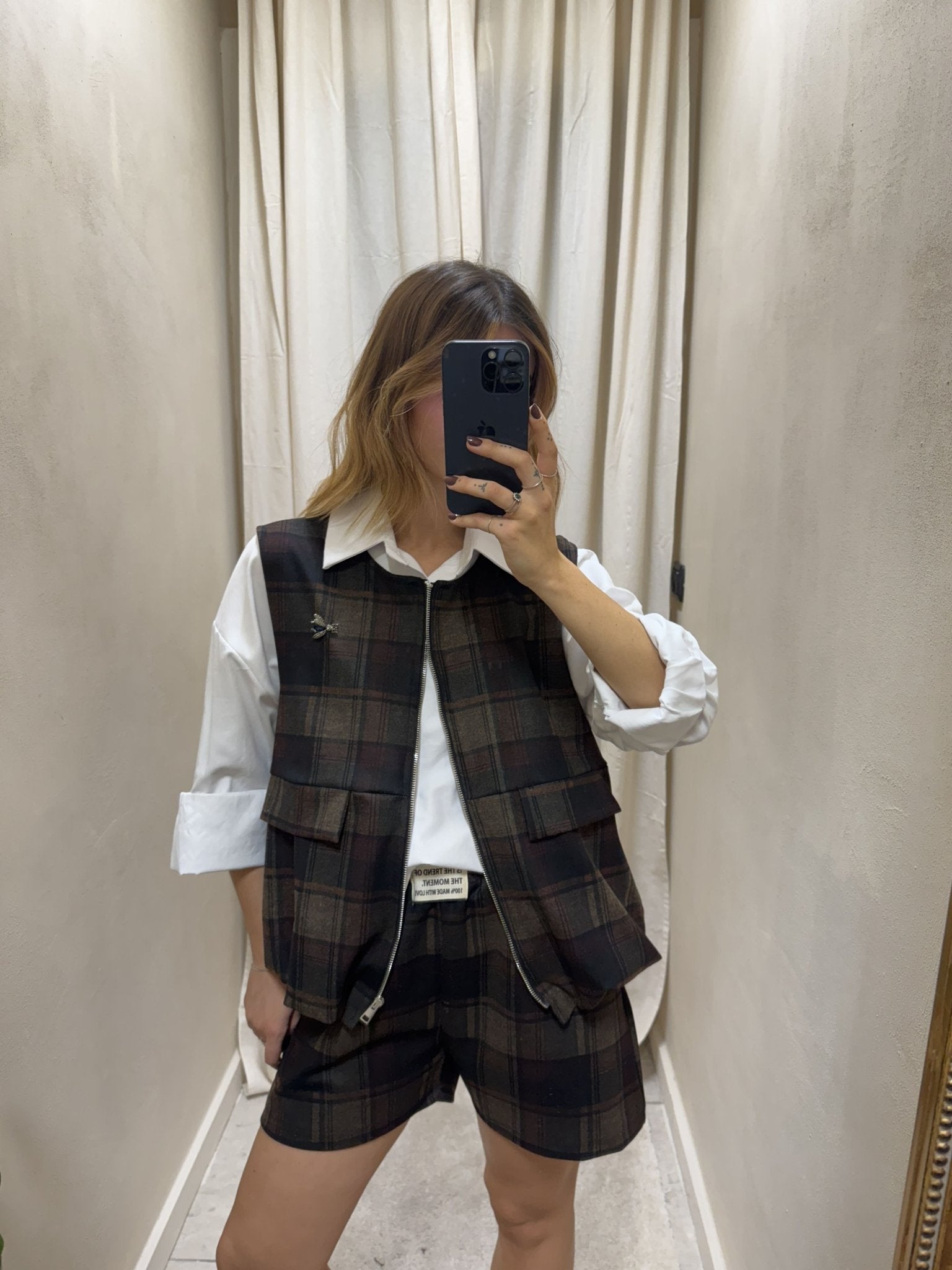 Gilet quadroni in flanella Susy Mix - GiuGiò | Shop online