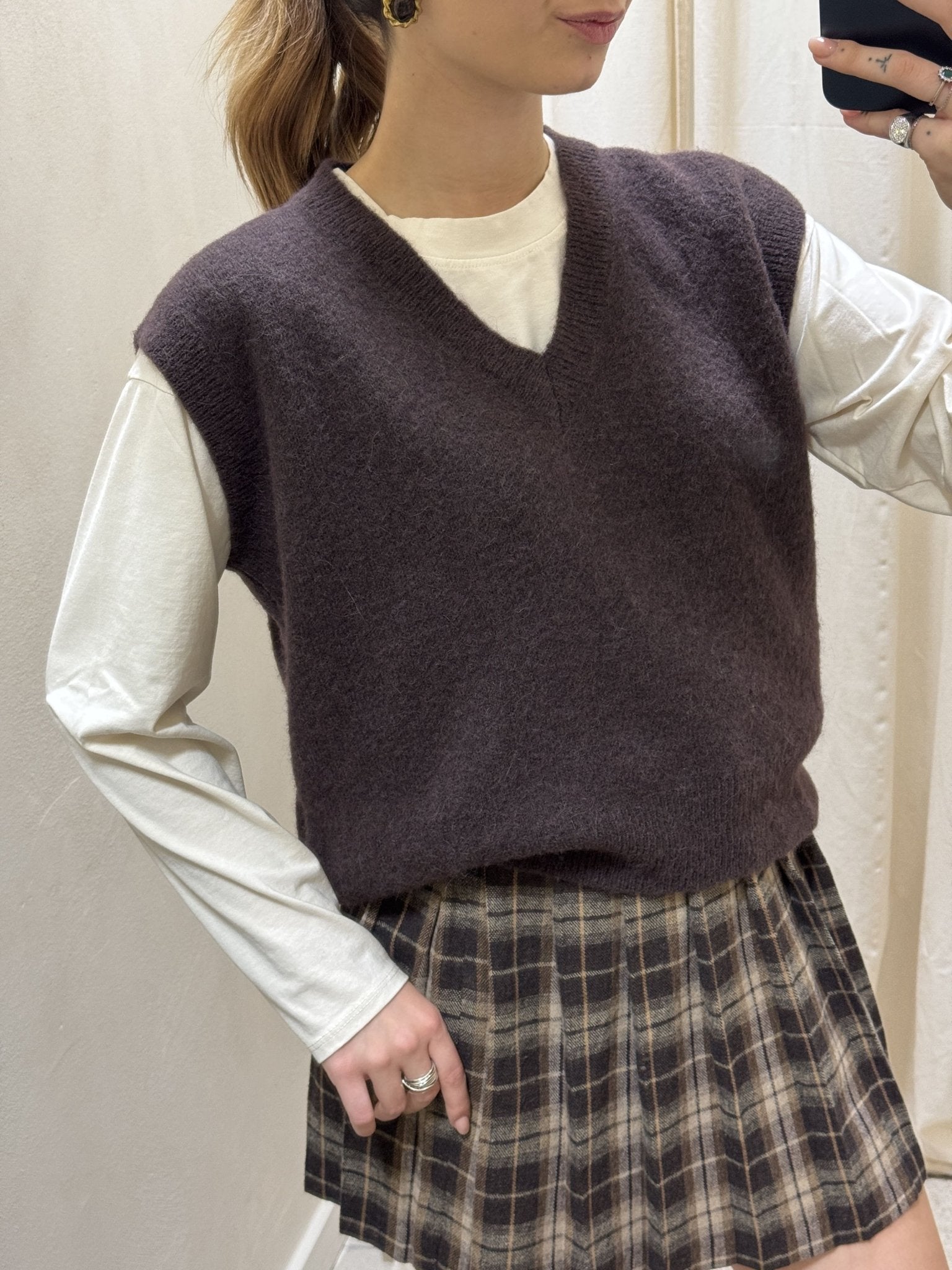 Gilet scollo V misto alpaca Dixie - GiuGiò | Shop online