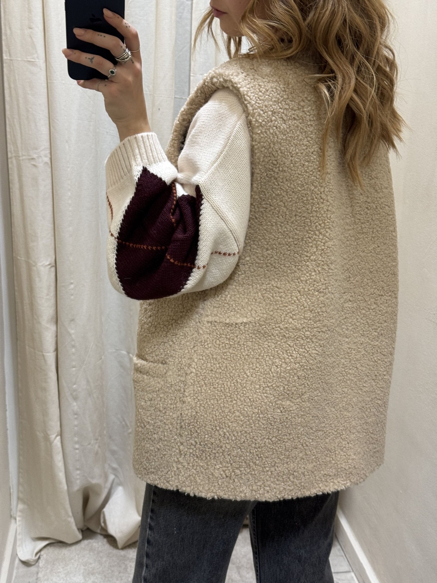 Gilet strutturato in sherpa Tensione In - GiuGiò | Shop online