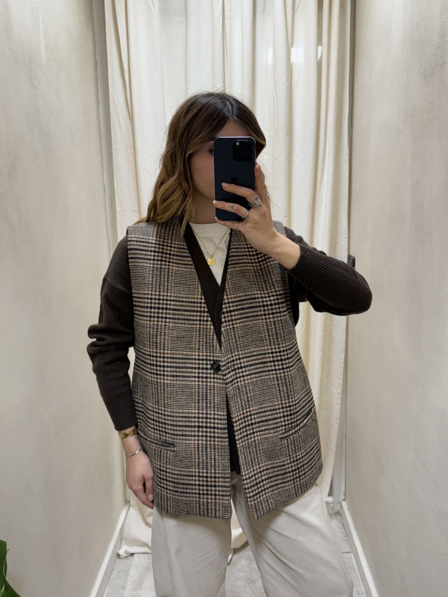 Gilet strutturato over in principe di galles Tensione In - GiuGiò | Shop online