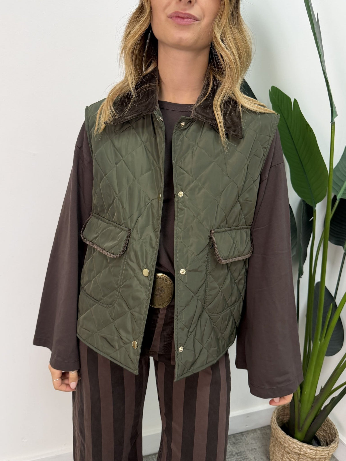 Gilet trapuntato colletto velluto Tensione In - GiuGiò | Shop online