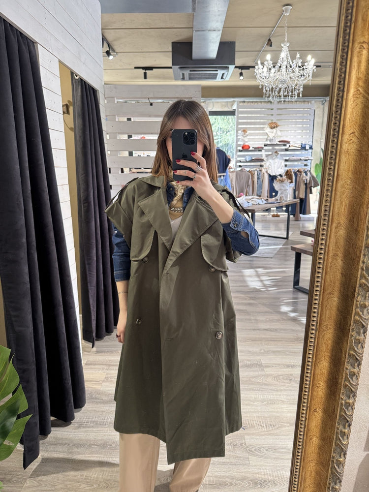 Gilet trench lungo Susy Mix - GiuGiò | Shop online