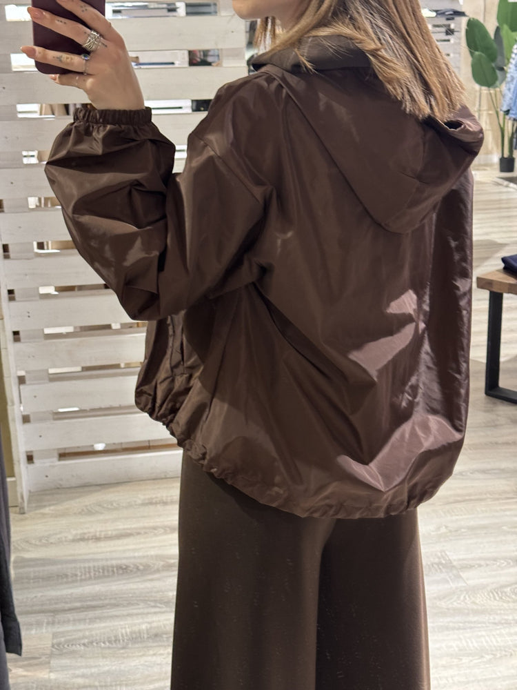 Giubbino in tessuto impermeabile con cappuccio Tensione IN - GiuGiò | Shop online