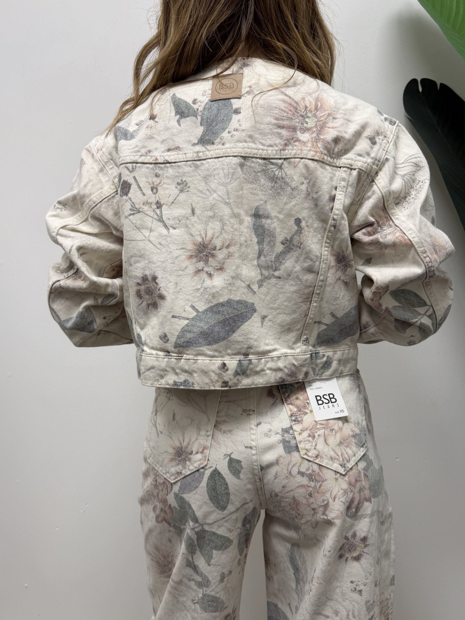 Giubbino jeans stampa floreale BSB - GiuGiò | Shop online