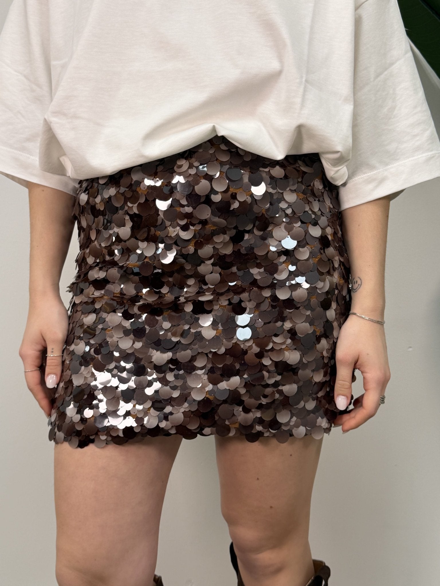 Gonna corta in paillettes MyD - GiuGiò | Shop online